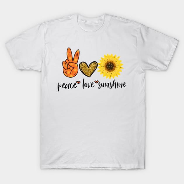 Peace Love Sunshine T-Shirt by Satic